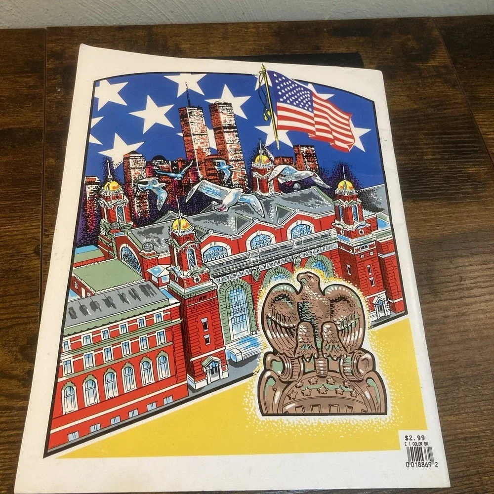 Vintage Coloring Book Ellis Island‎ American Immigration History Nationalities